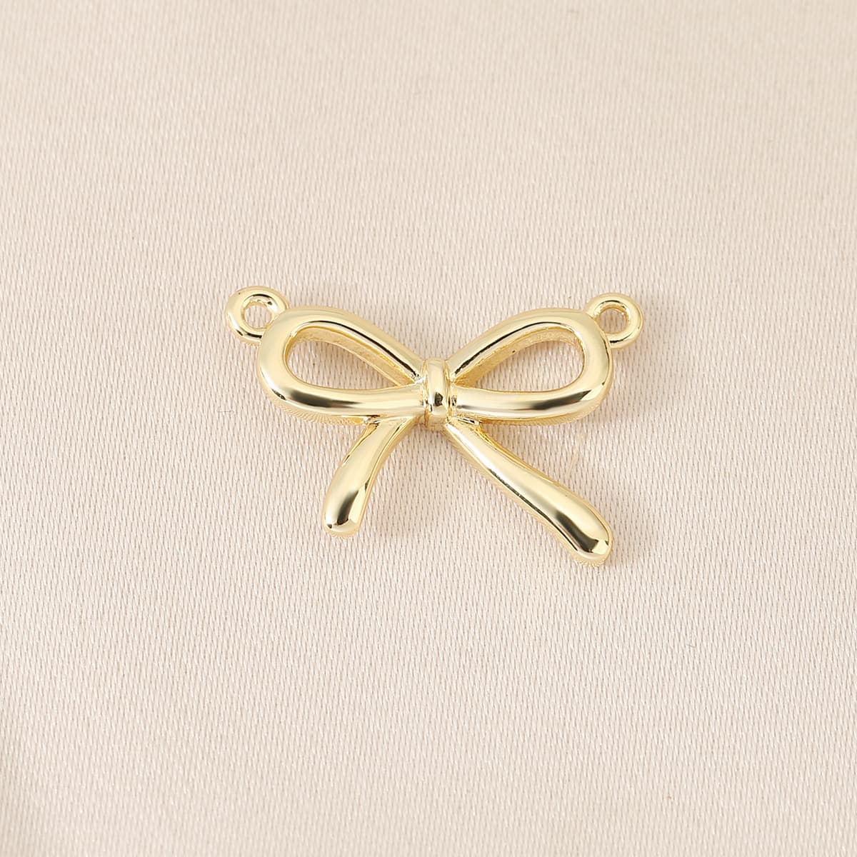 Медные аксессуары для рукоделия с сохранением цвета, покрытые 18-каратным золотом, в форме банта, для подвесок, серег,...