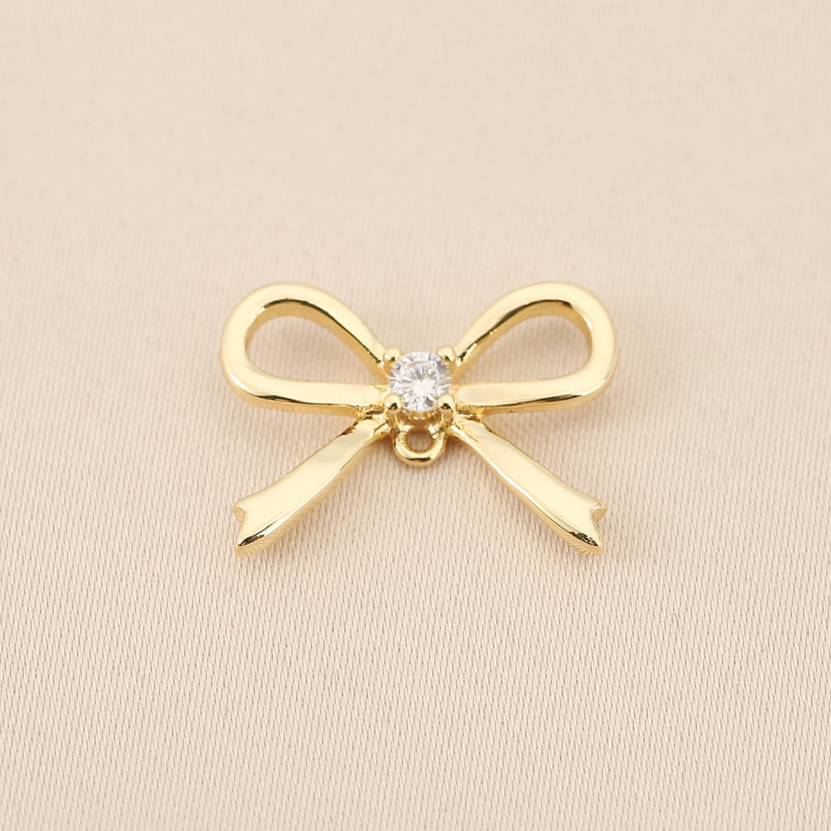 Медные аксессуары для рукоделия с сохранением цвета, покрытые 18-каратным золотом, в форме банта, для подвесок, серег,...