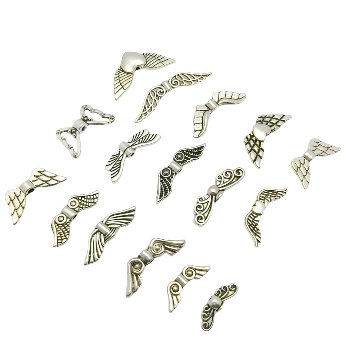 Тибетские серебряные крылья ангела винтажные бабочки перья ручной работы ювелирные изделия из сплава аксессуары браслет