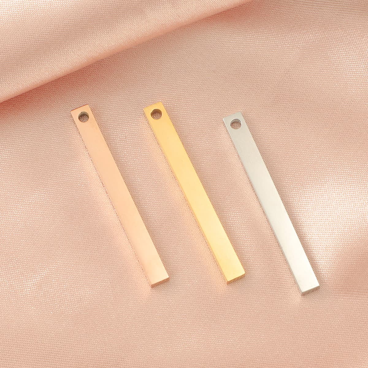 Объемная прямоугольная длинная подвесная бирка из нержавеющей стали с зеркальной полировкой, аксессуары для ювелирных...