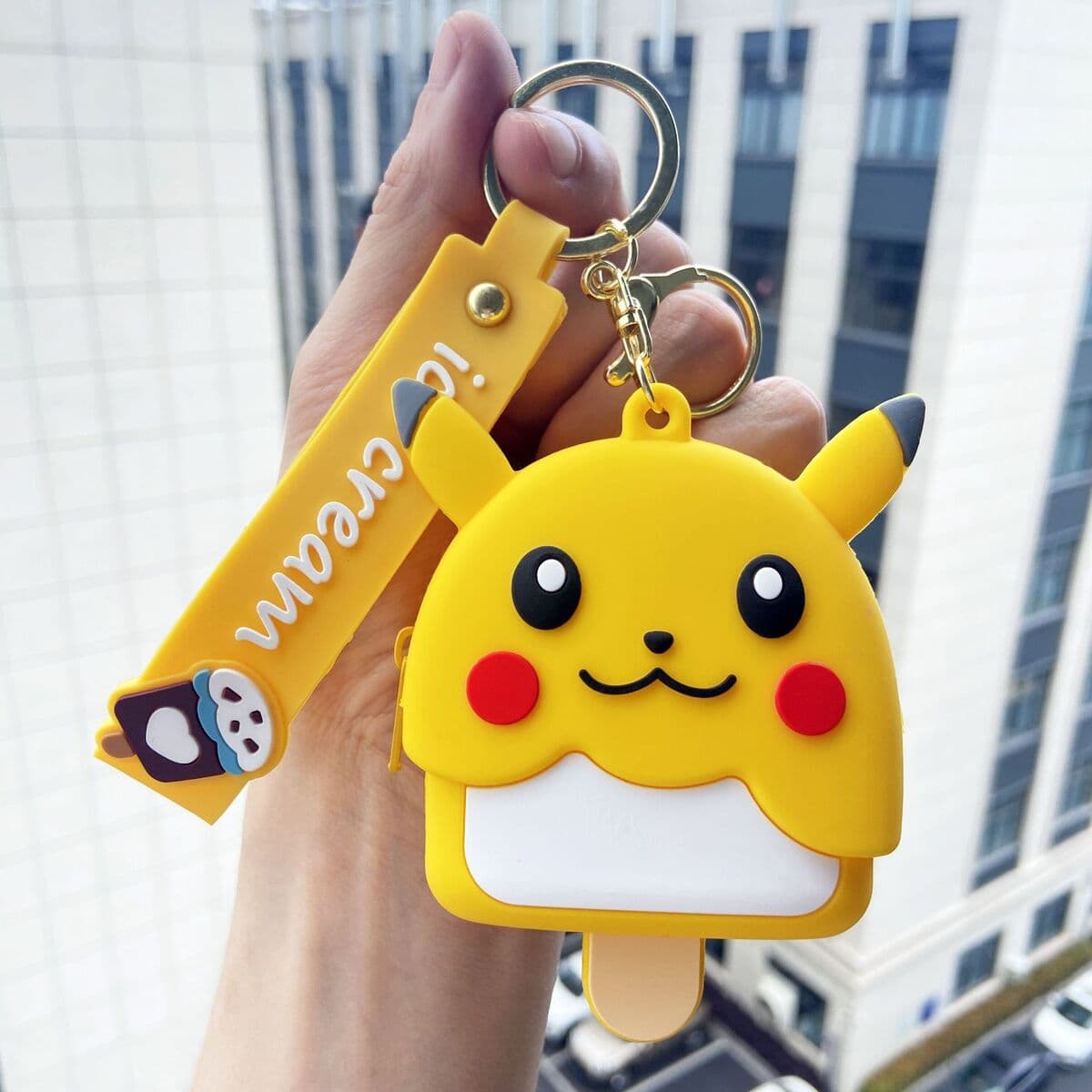 Силиконовый кошелек-брелок в виде утки для монет и ключей, подвеска для детского рюкзака, чехол для ключей, держатель для...