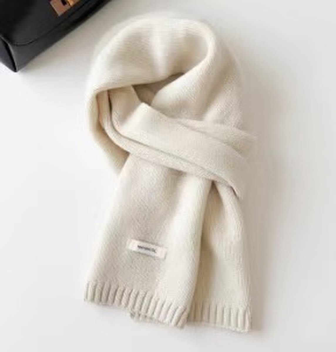 Корейский стиль, новый универсальный однотонный шарф из 100% чистой шерсти, женский осенне-зимний теплый вязаный шарф,...
