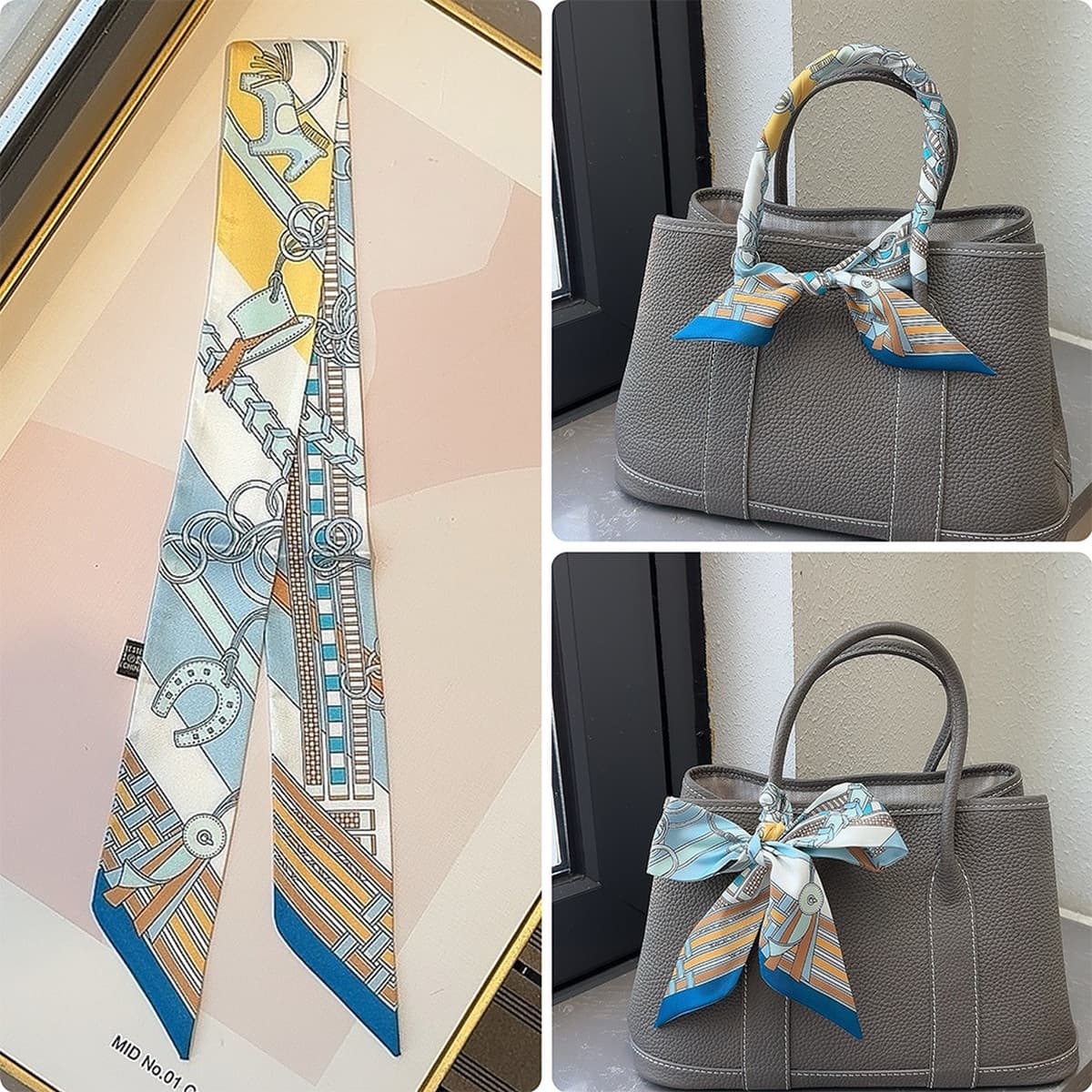 Талисман с принтом шарф маленький шарф сумка