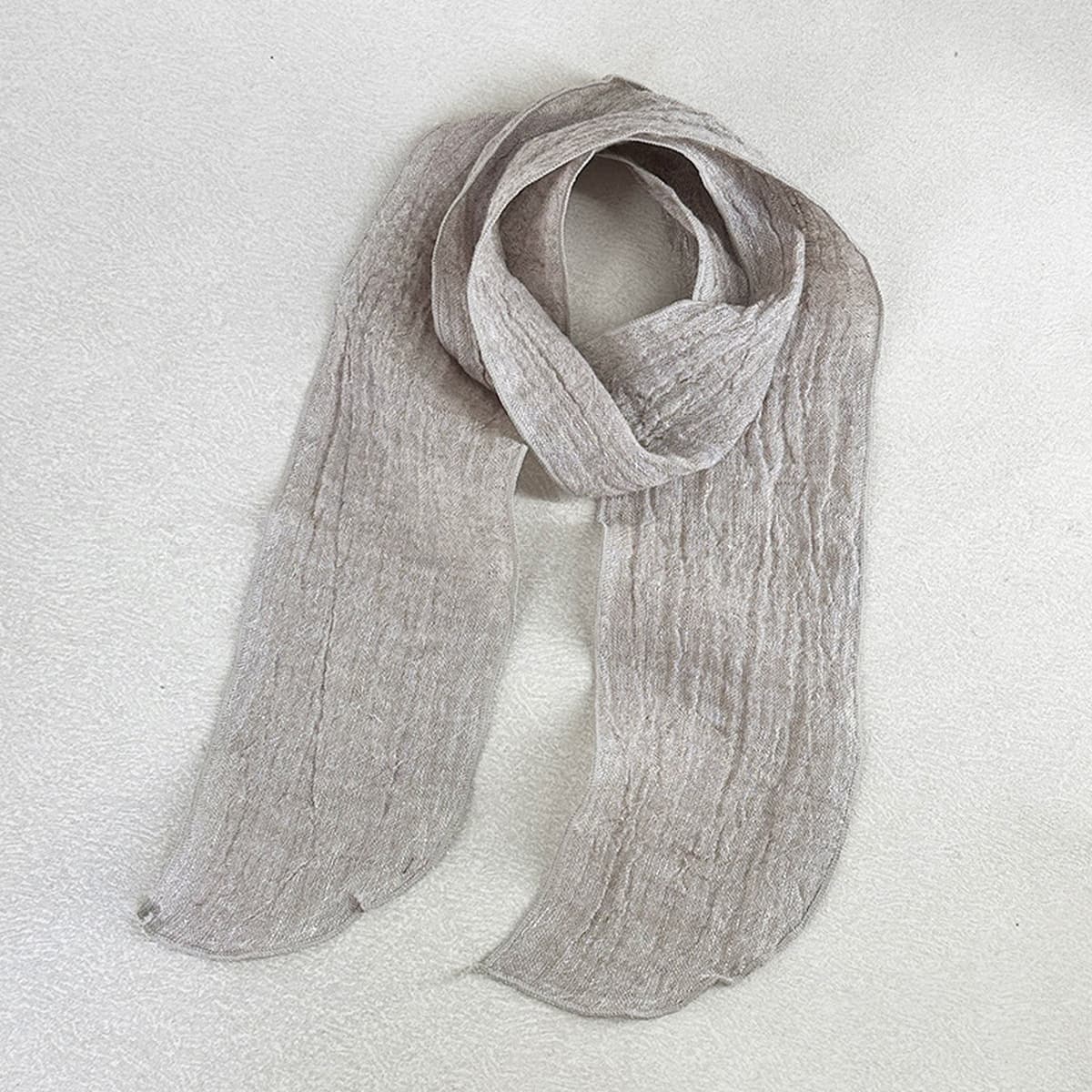 Весна и лето новый ретро льняный маленький длинный шарф