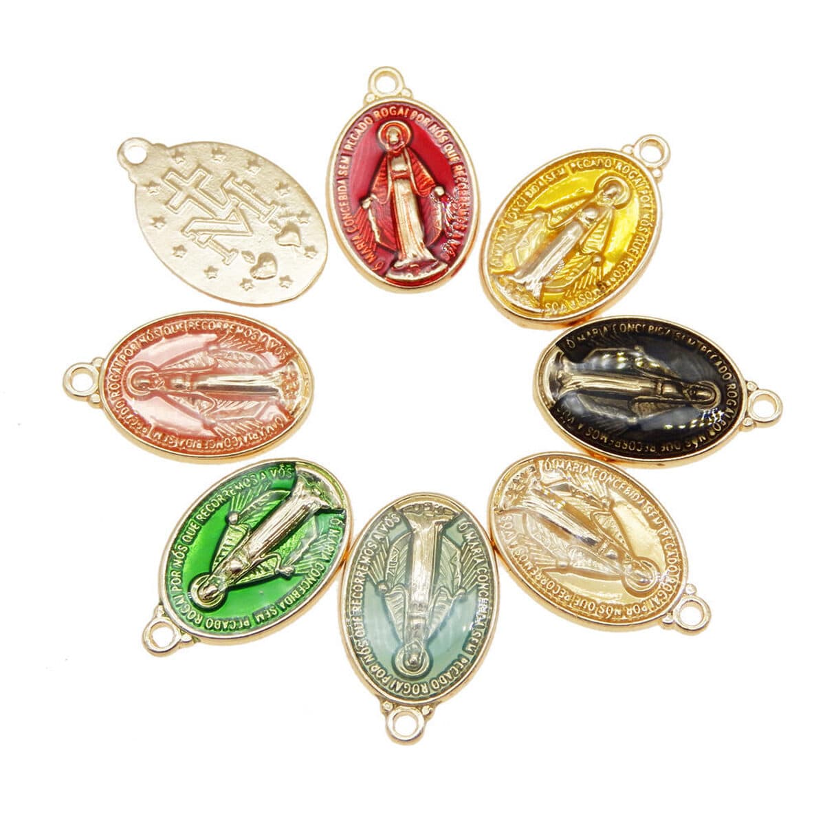 Золотое масло для внешней торговли, капля Девы Марии, овальная религиозная бирка, кулон, серьги «сделай сам», ожерелье,...