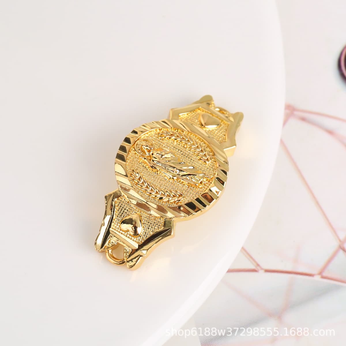 Соединитель для браслета религиозный позолоченный серебряный Медный кулон 18 К Иисус ювелирные аксессуары DIY трансграничная...