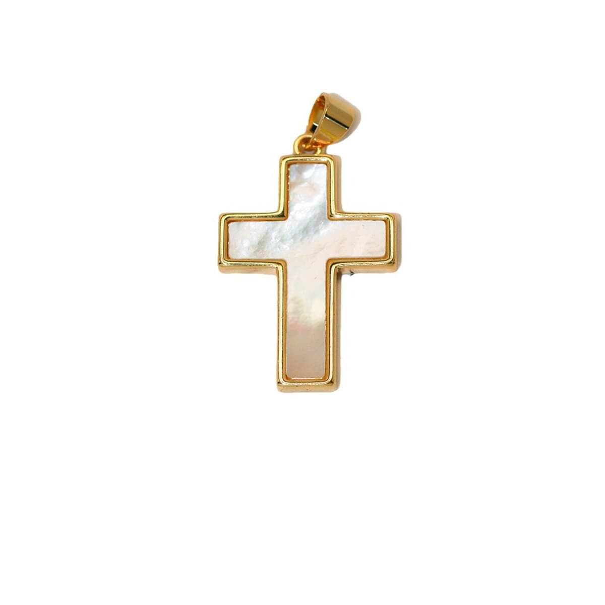 Новинка! Ручная работа, кулон-крестик в форме ракушки, религиозные аксессуары, позолота 18к, горячий товар для...