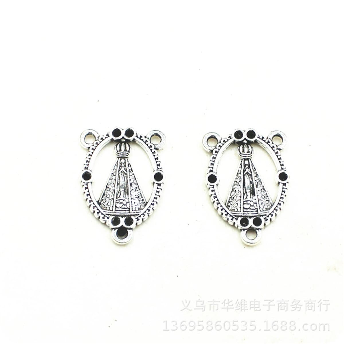 Прямая поставка с фабрики европейские и американские Религиозные Овальные Полые Девы Иисус разъем с тремя отверстиями DIY...