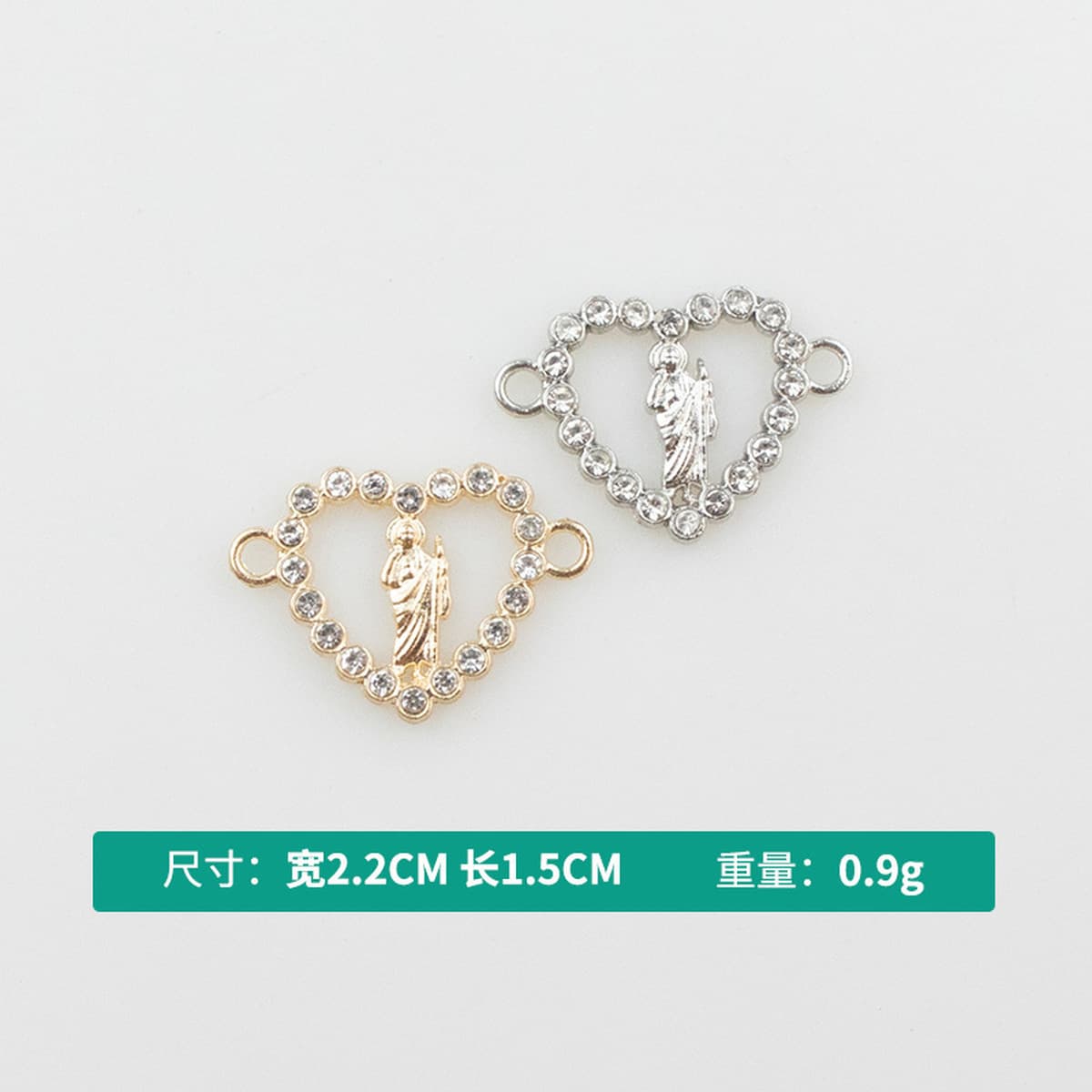 Ювелирные изделия DIY аксессуары в европейском и американском стиле с микроинкрустацией цирконом двойной кулон Дева Мария...