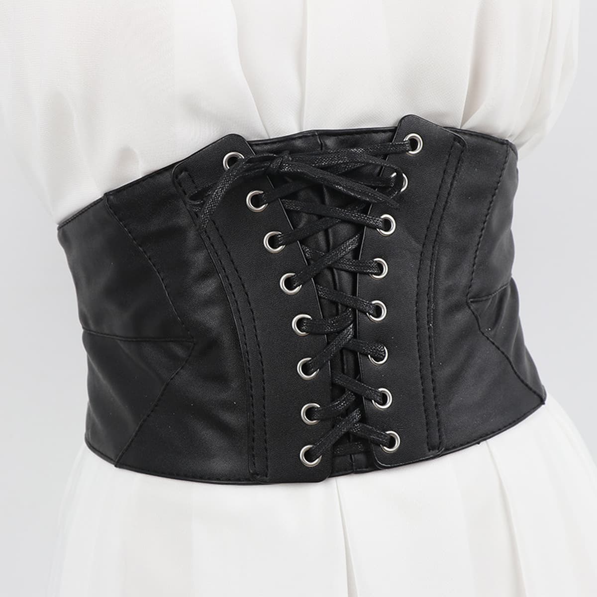 Ins ветер женское талия ремни широкий пояс шнуровка