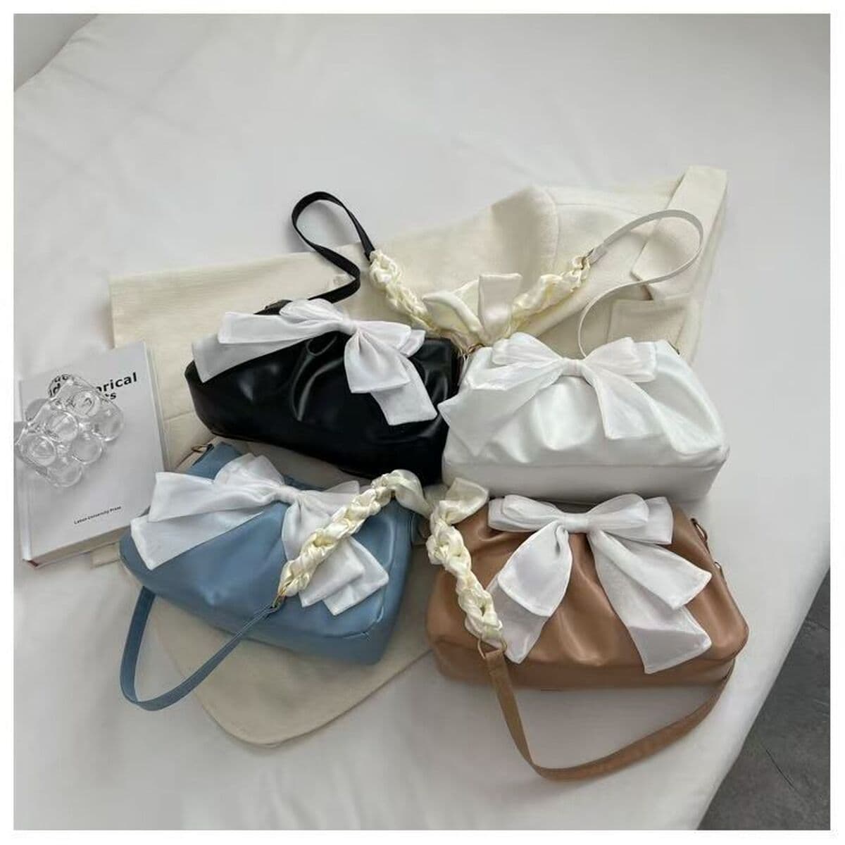 Женская сумка-бантик Fairy Bow Bag 2025 года, новая цепочка на подмышку, идеально подходит к любому наряду, плиссированная,...