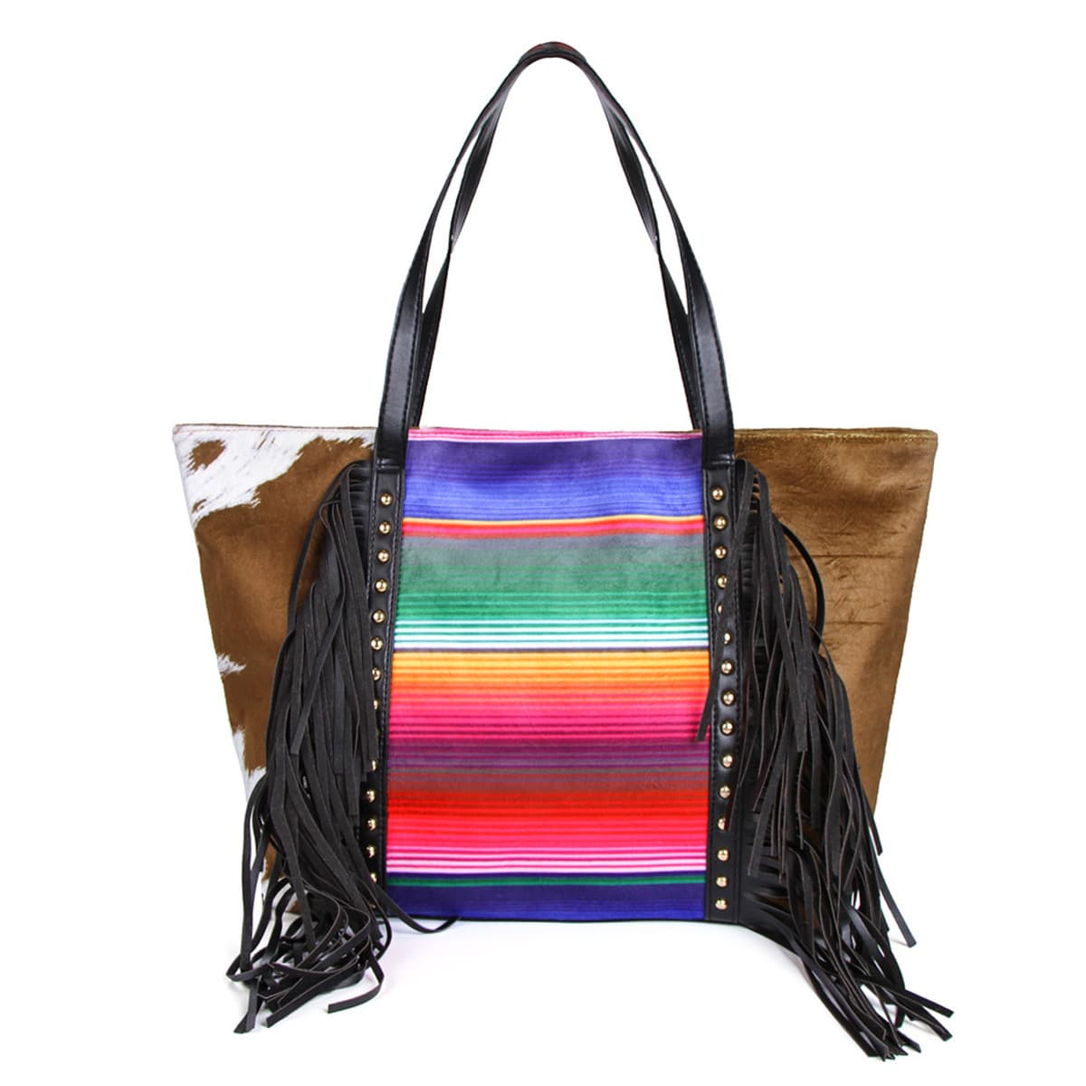 Европейская и американская новая сумка для молочных продуктов Сумка для покупок с леопардовым принтом и кисточками...