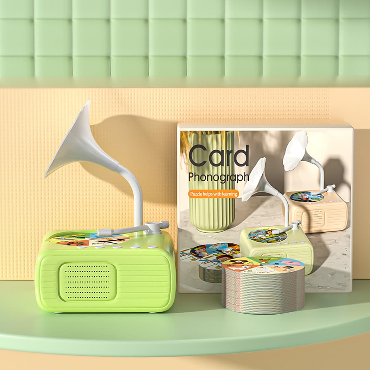 Детский умный граммофон для раннего развития, обучающая карта, записывающая машинка для историй, образовательная...