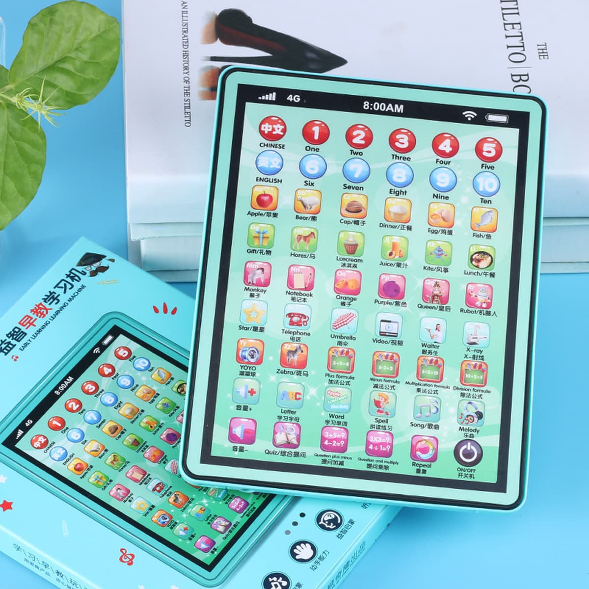 Детская игрушка Обучающий планшет, детская интеллектуальная обучающая машина с сенсорным экраном, ультратонкая игрушка,...