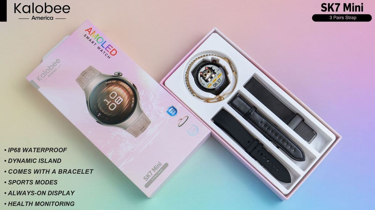 Новые трансграничные умные часы SK7Mini с изогнутым экраном, женские три ремешка + браслет, шагомер, спортивный...