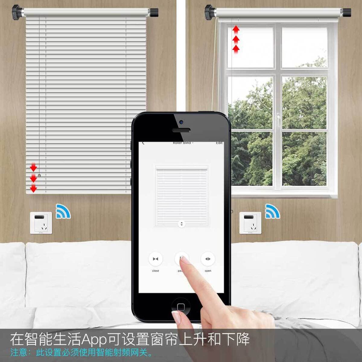 Умный дом USB перезаряжаемый 15 мм трубчатый рольставни мотор RFRF пульт дистанционного управления занавес мотор