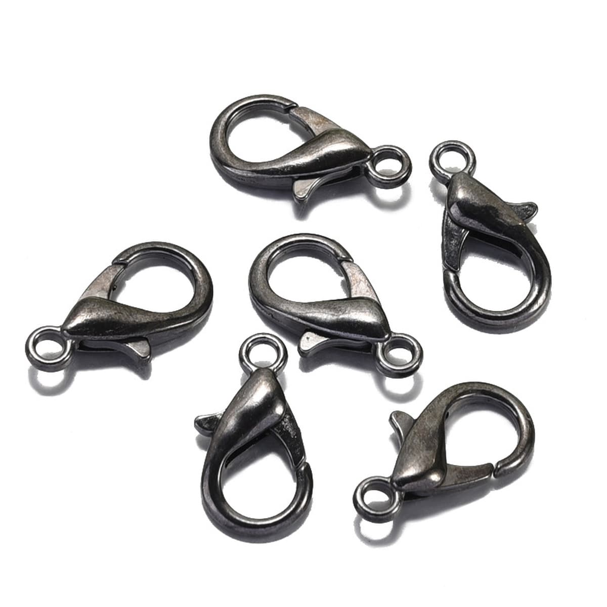 Цветоустойчивая гальванизированная застежка-карабин из цинкового сплава для ювелирных изделий, фурнитура для рукоделия,...