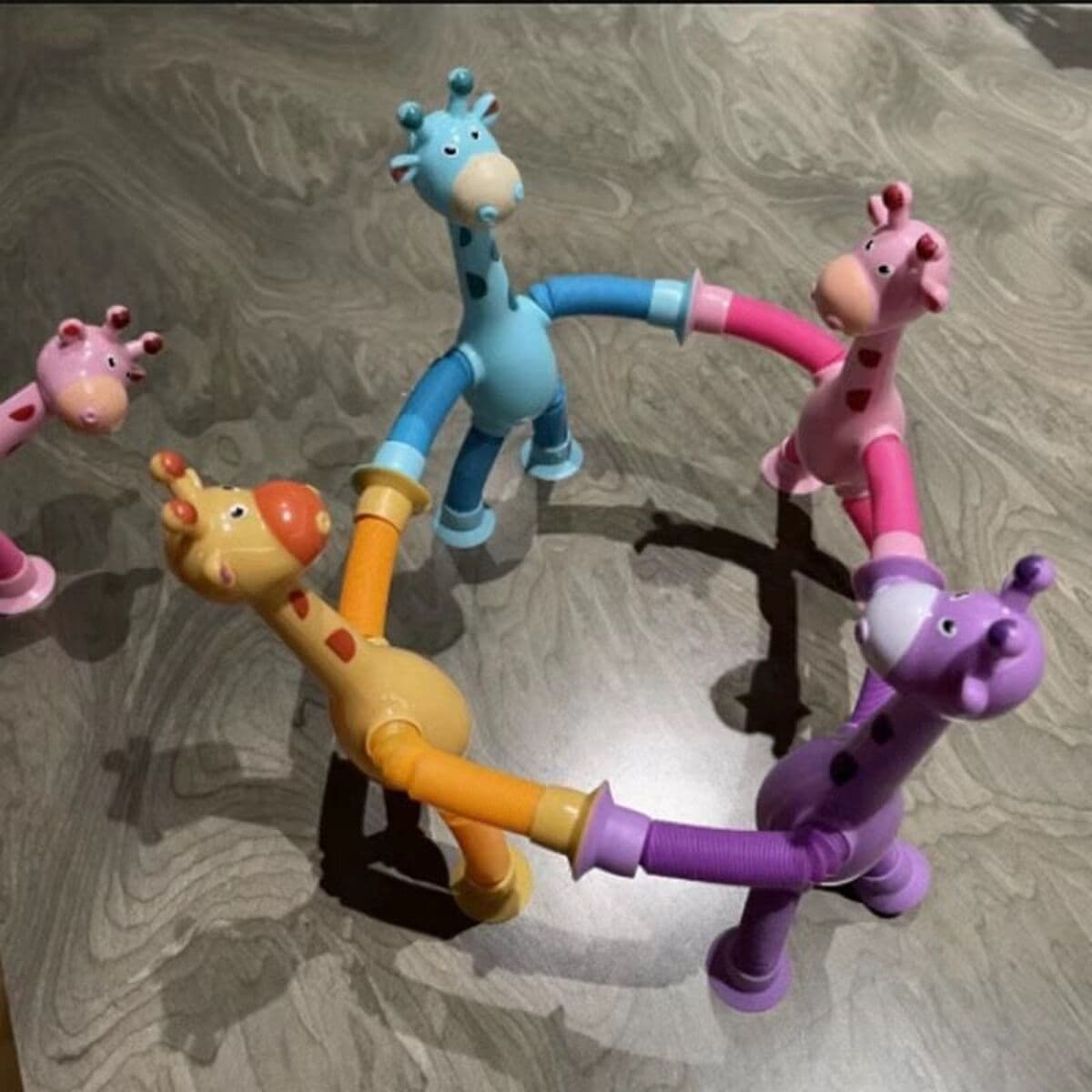 Растягивающаяся светящаяся игрушка-жирaffe на присоске для детей, развивающая, интерактивная, для совместных игр родителей и...