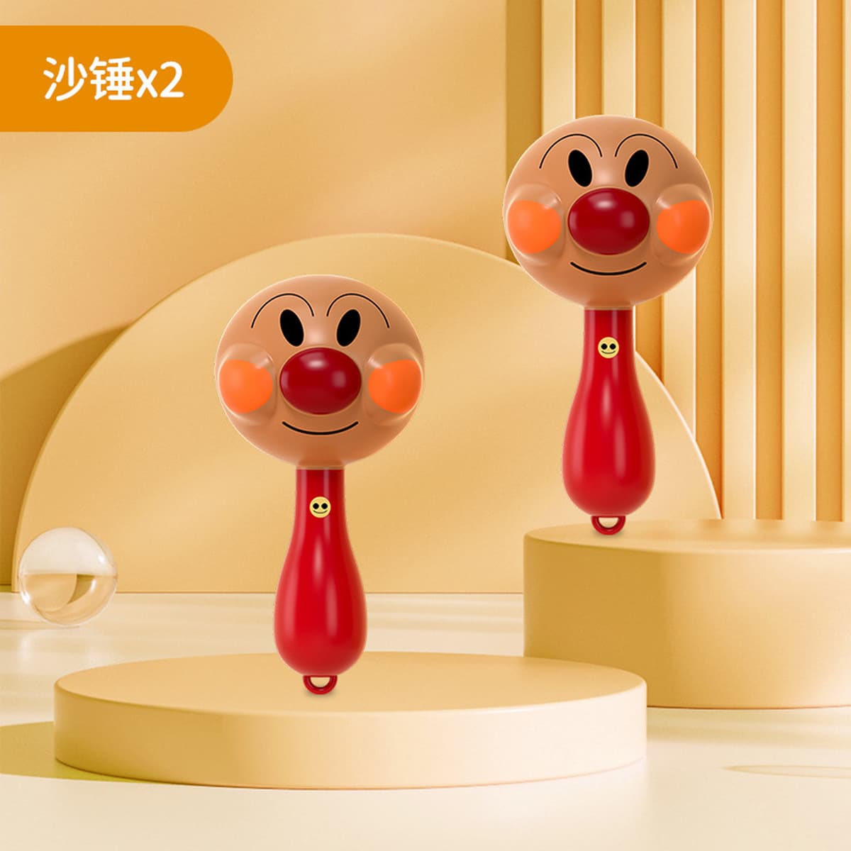 Anpanman маракасы детская погремушка для детей от 0 до 1 года до 3 месяцев 6 детских игрушек для новорожденных, раннее...