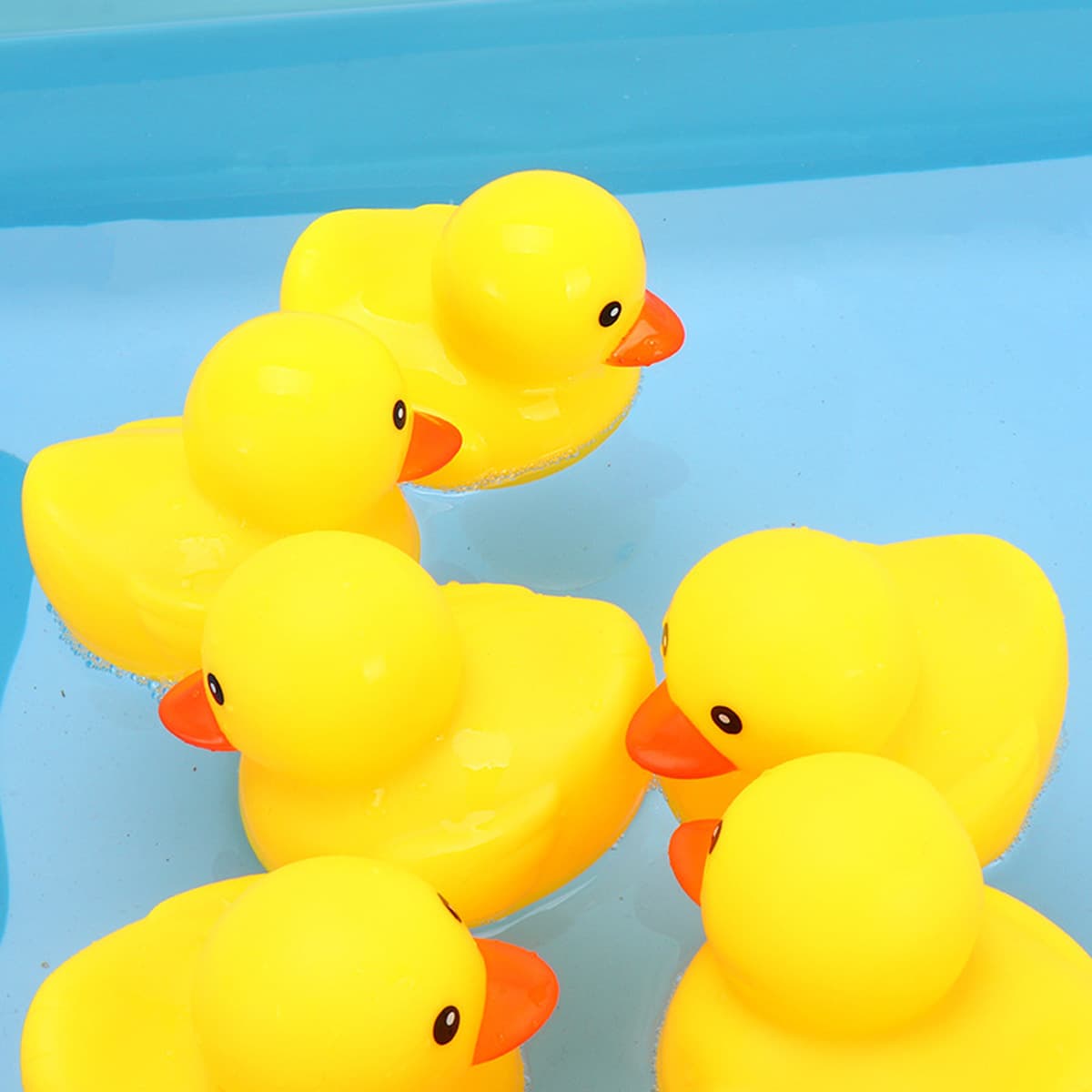 Детские игрушки для купания и воды, детская мягкая резиновая щепотка и кричащая маленькая желтая утка, большая желтая утка...