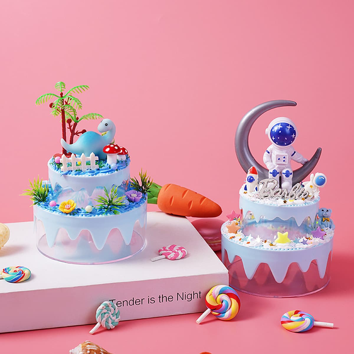 Детский diy крем-клей торт коробка для хранения креативные настольные украшения для детей родитель-ребенок ручной работы...