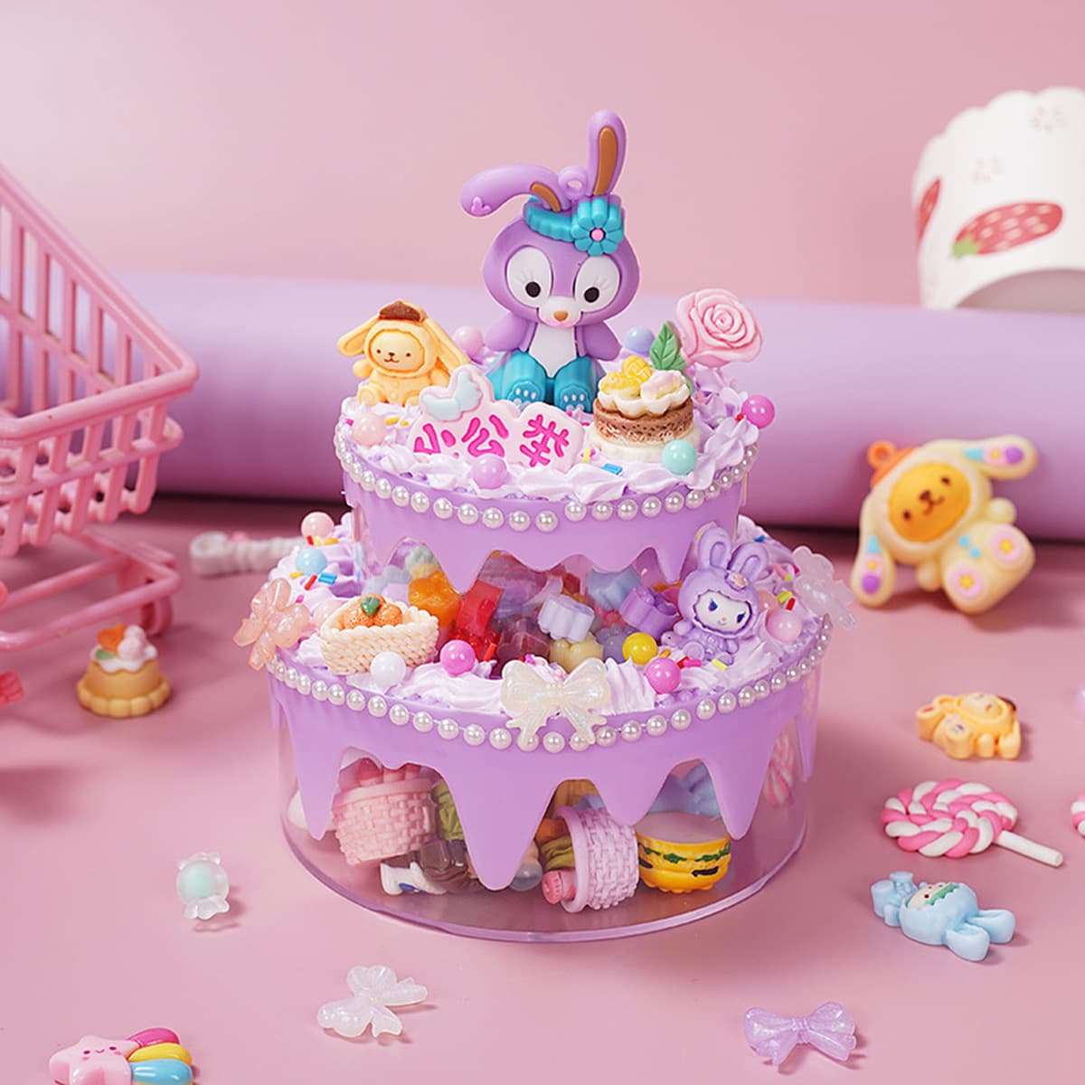 Детский diy крем-клей торт коробка для хранения креативные настольные украшения для детей родитель-ребенок ручной работы...