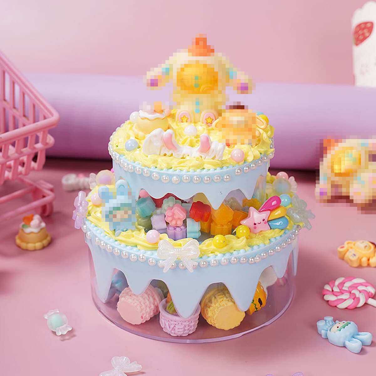 Детский diy крем-клей торт коробка для хранения креативные настольные украшения для детей родитель-ребенок ручной работы...