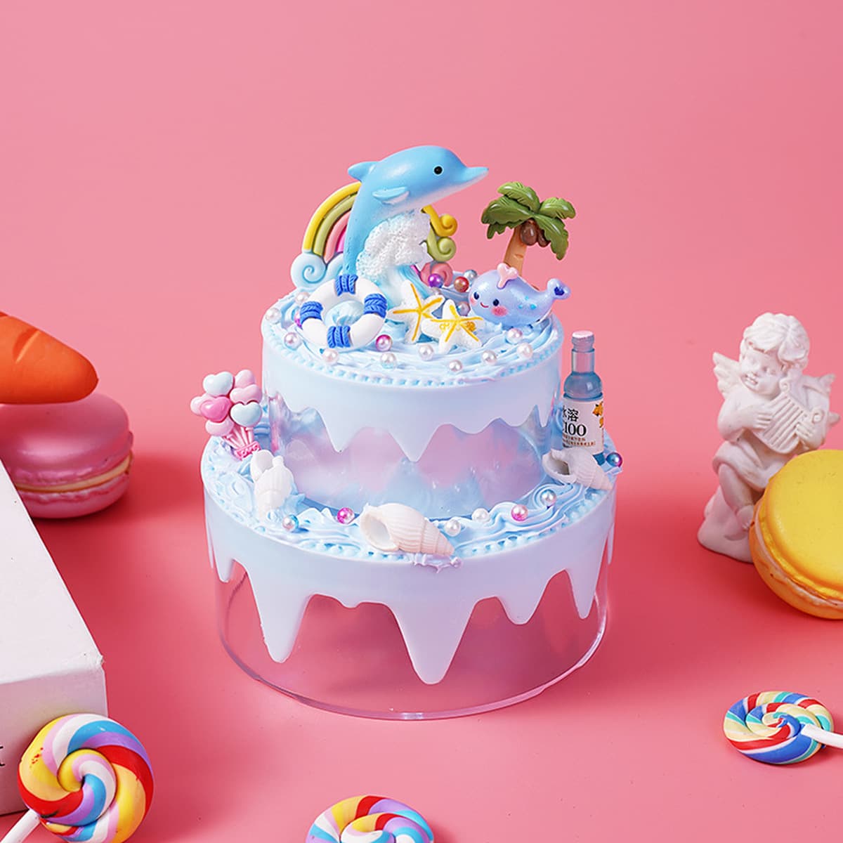 Детский diy крем-клей торт коробка для хранения креативные настольные украшения для детей родитель-ребенок ручной работы...