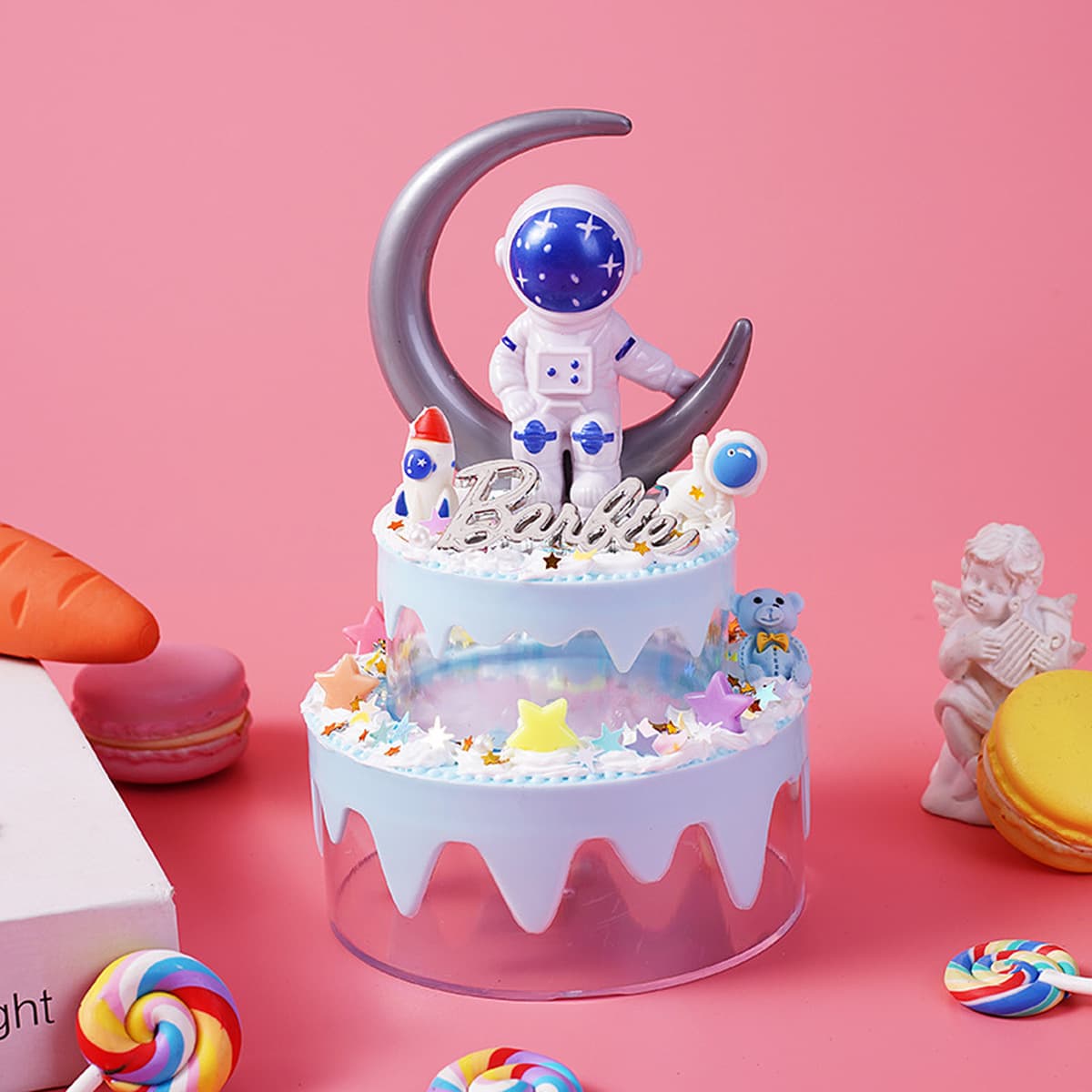 Детский diy крем-клей торт коробка для хранения креативные настольные украшения для детей родитель-ребенок ручной работы...