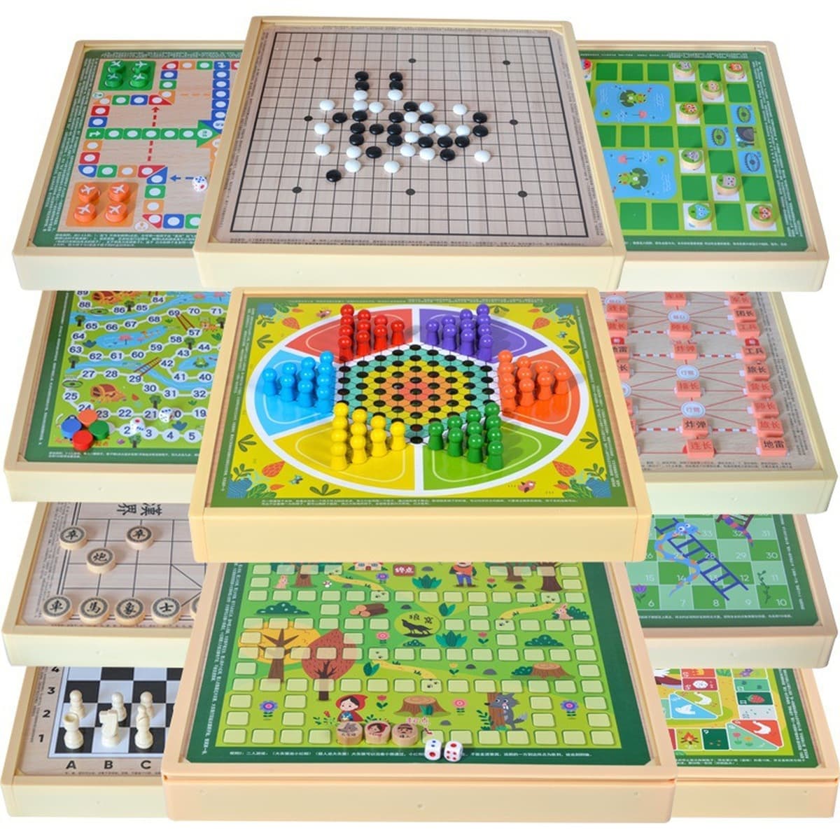 Магнитная многофункциональная шахматная доска, универсальный набор, детские шахматы, развивающие игрушки, летающие шахматы,...