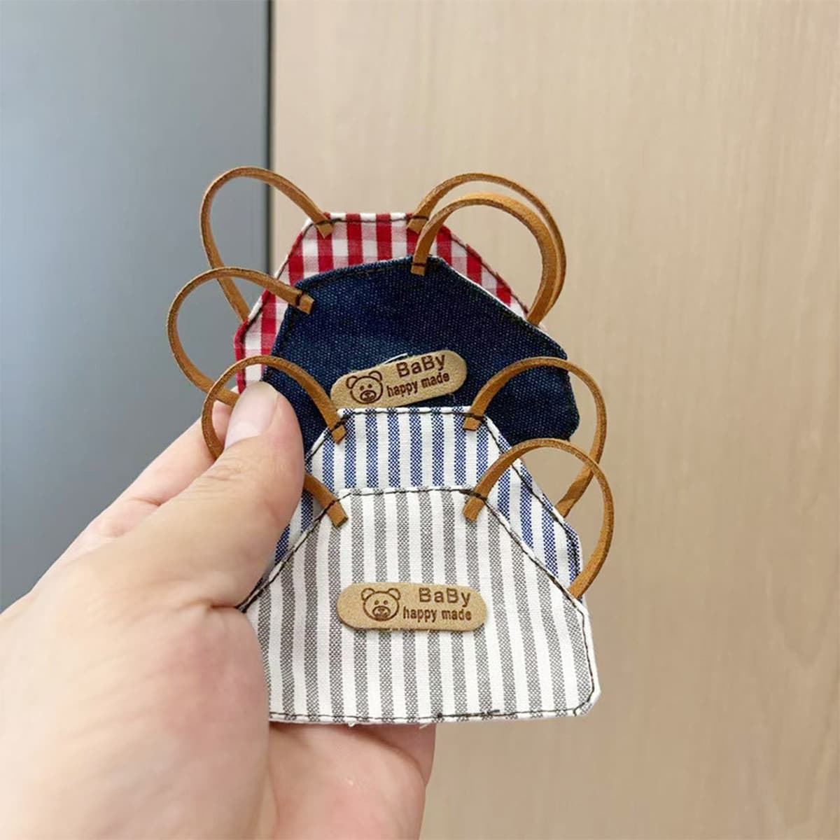 Милая мини-холщовая сумка, плюшевая кукла, клетчатая сумка, кукла West Highland, аксессуары для щенков, клетчатая юбка,...