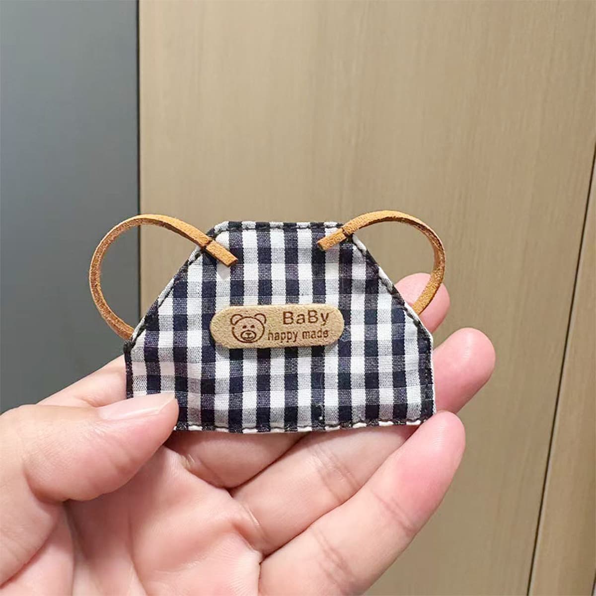 Милая мини-холщовая сумка, плюшевая кукла, клетчатая сумка, кукла West Highland, аксессуары для щенков, клетчатая юбка,...