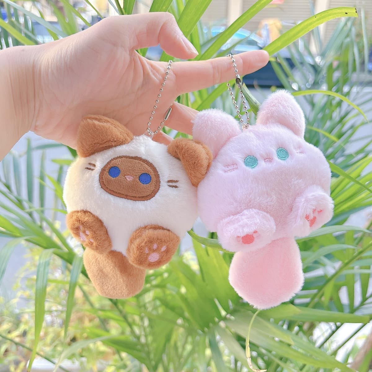 Популярный пищащий плюшевый брелок-подвеска в виде милого котенка, игрушка для автоматов с игрушками, плюшевая кукла