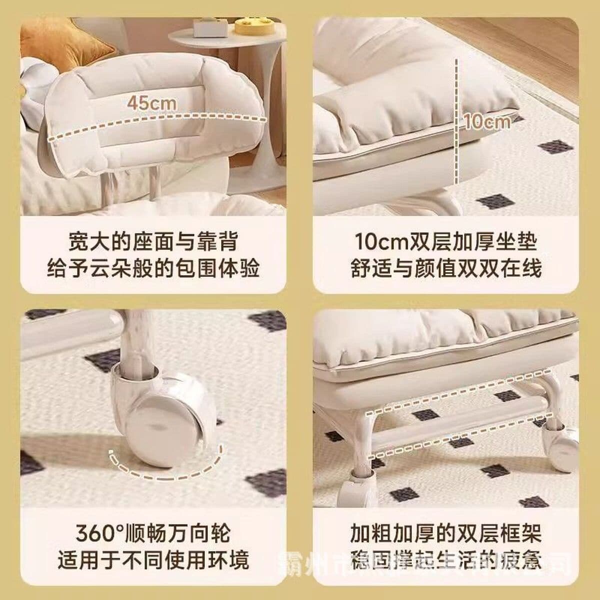 Поворотный маленький табурет на колесиках, низкий табурет, модное кресло для ленивых с спинкой, бытовой инструмент для ухода...