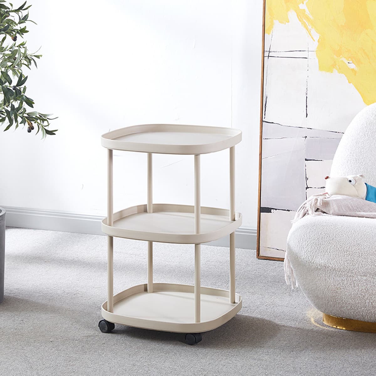 Простая прикроватная тумбочка для арендной комнаты Прикроватная Простая Современная небольшая стойка для хранения в стиле...