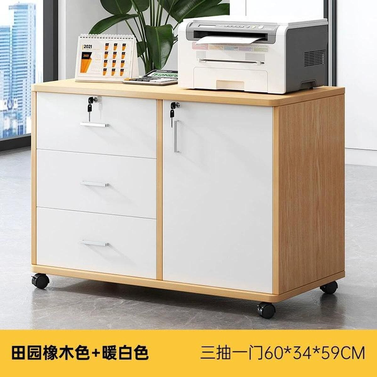 Картотечный Шкаф Офис Мобильный Боковой Шкаф Деревянный Шкафчик Ящик Шкаф Под Стол Хранения Низкий Шкаф Хранения Принтера