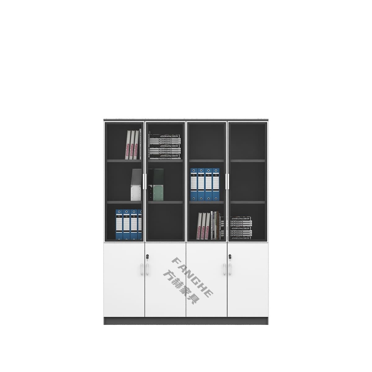 Стеклянный шкаф, картотечный шкаф, деревянный низкий шкаф для хранения данных, простой современный офисный файловый высокий...