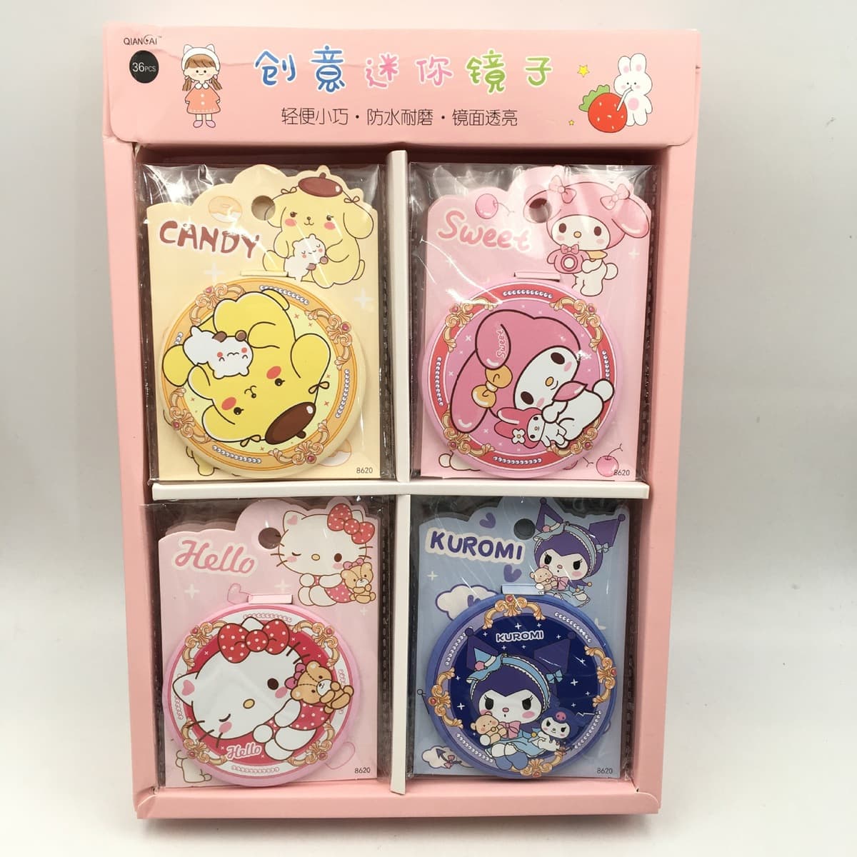 Аниме Sanrio Зеркало мило односторонний мини с высоким содержанием Куломи Мелетти Бутин собака портативный с зеркалом