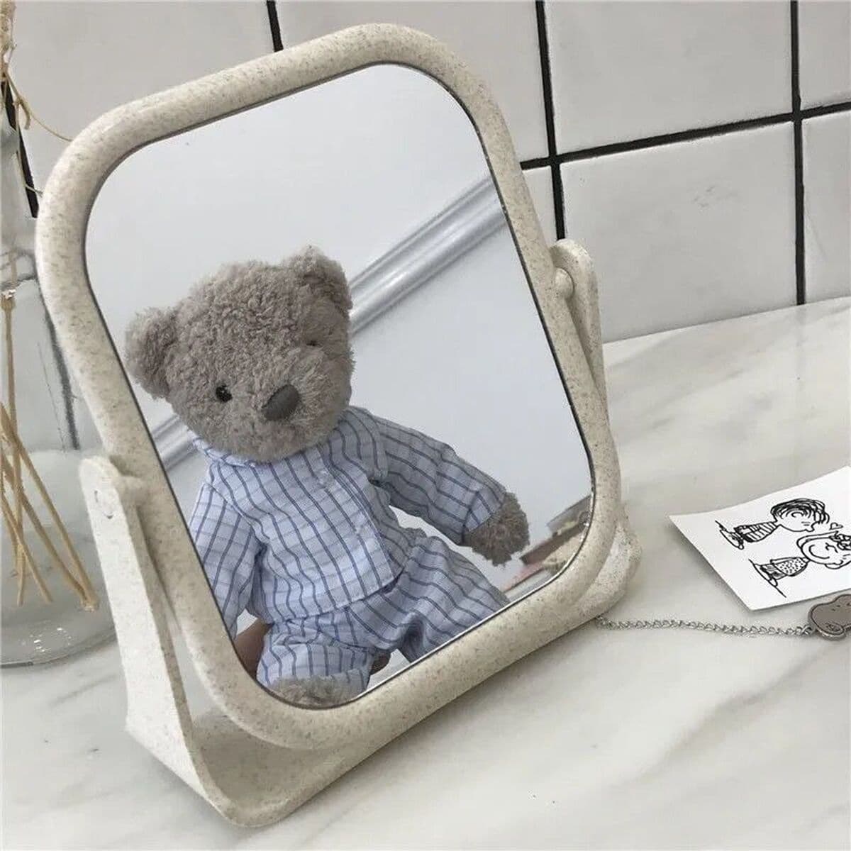 Зеркало в Интернете Популярное зеркало Настольное зеркало для макияжа Вращающееся настольное домашнее общежитие Большое...