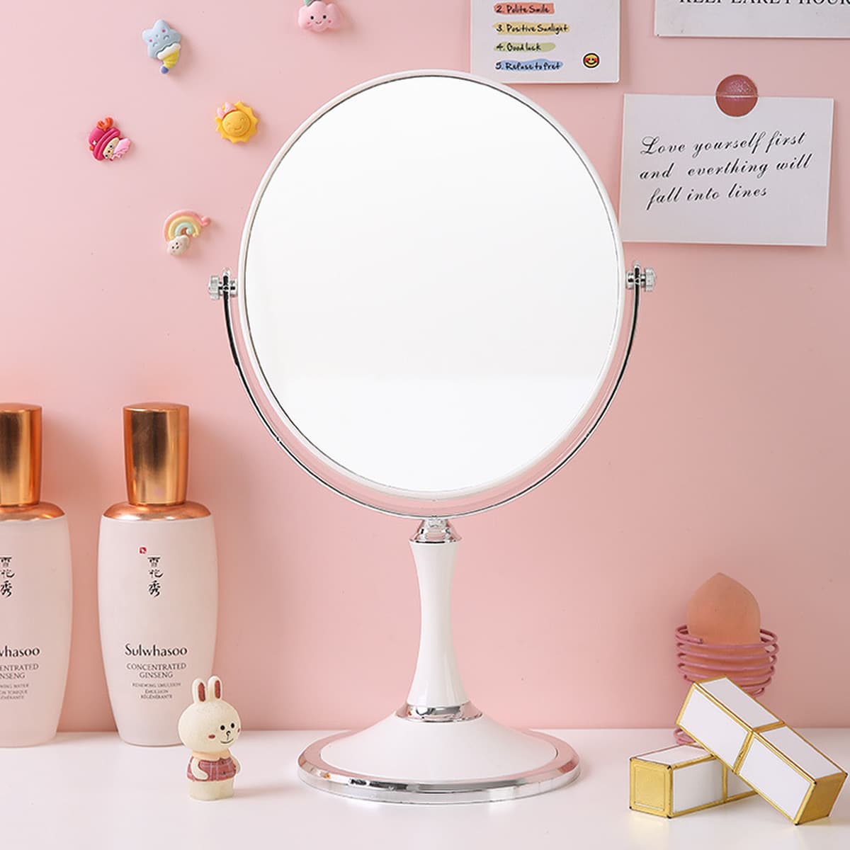 Зеркало для макияжа, настольное косметическое зеркало, двустороннее увеличительное зеркало для красоты, настольное зеркало...