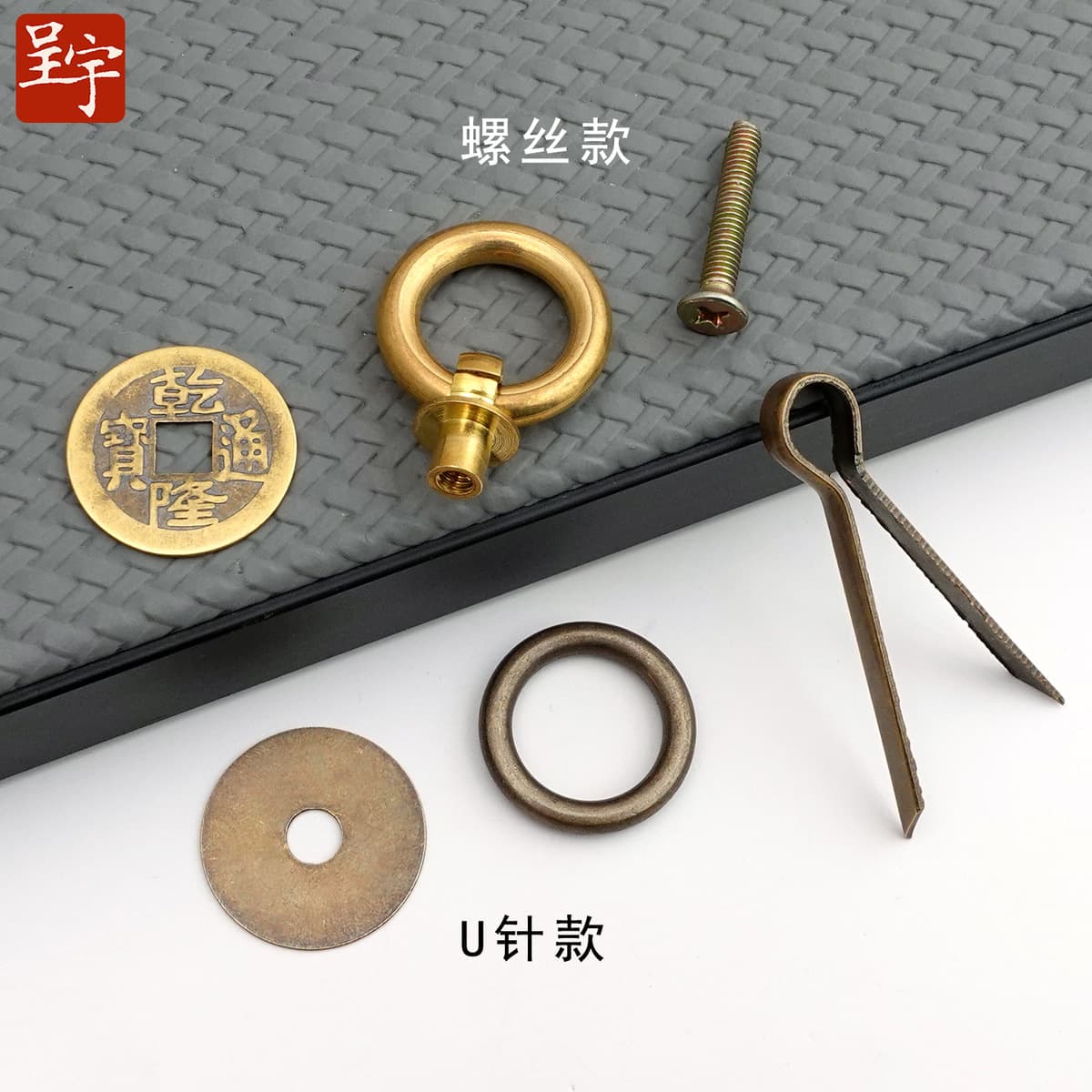 Ретро медные монеты тянуть кольцо классическая мебель медные аксессуары кольца пряжка руки Новый китайский ящик выдвижной...