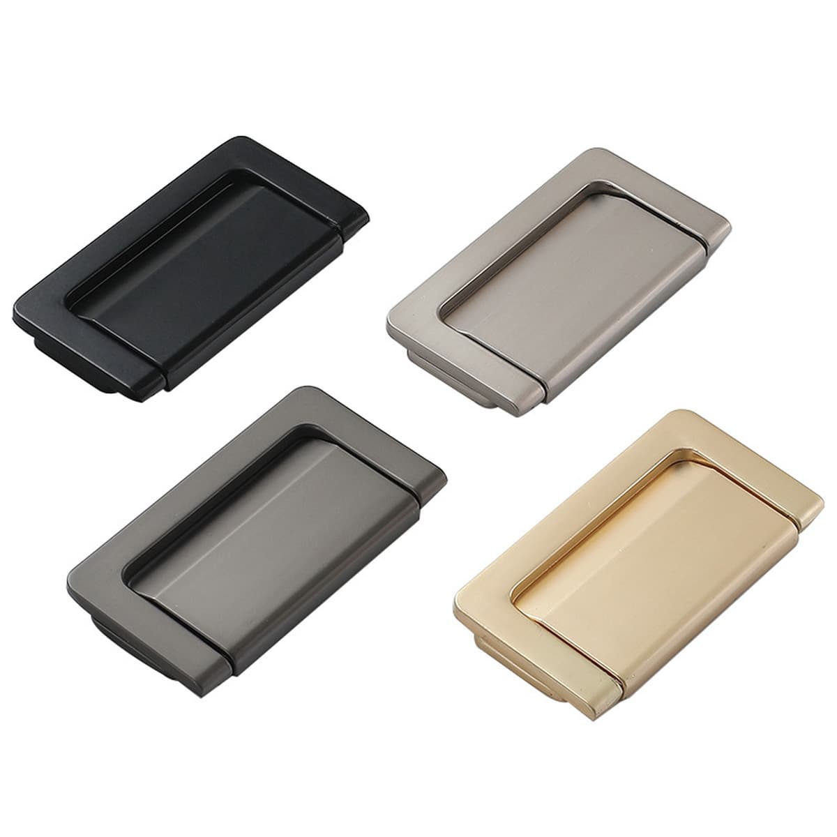 Современная простая черная ручка для дверцы шкафа, невидимая ручка для ящика, дверцы шкафа, гардероба, без перфорации,...