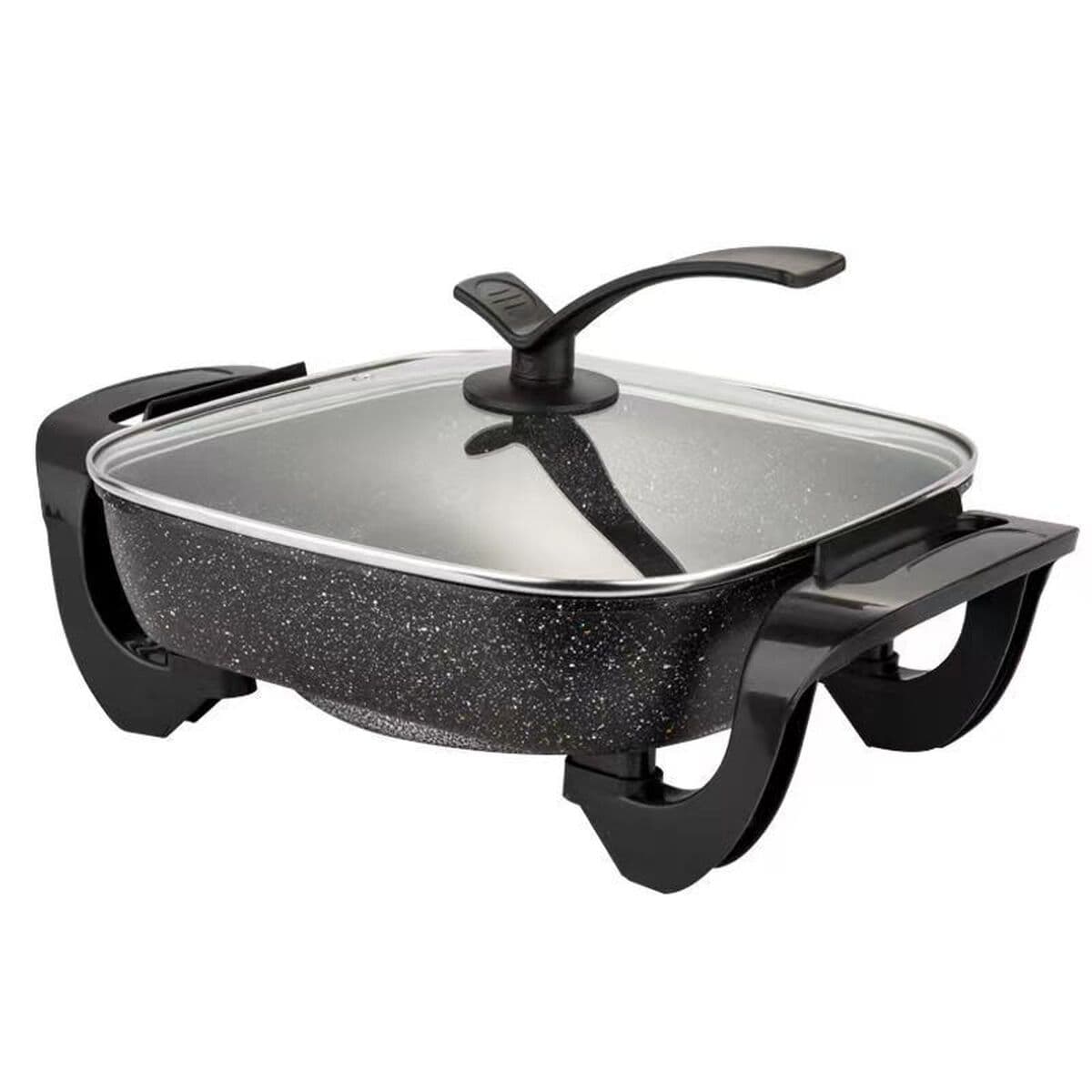 Корейская электрическая кастрюля, бытовая электрическая кастрюля с антипригарным покрытием, квадратная кастрюля, бездымная...