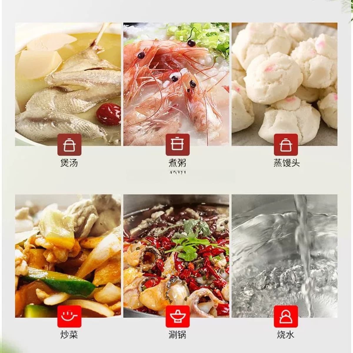 Электрическая кастрюля, многофункциональная бытовая электрическая кастрюля для приготовления пищи, встроенная электрическая...