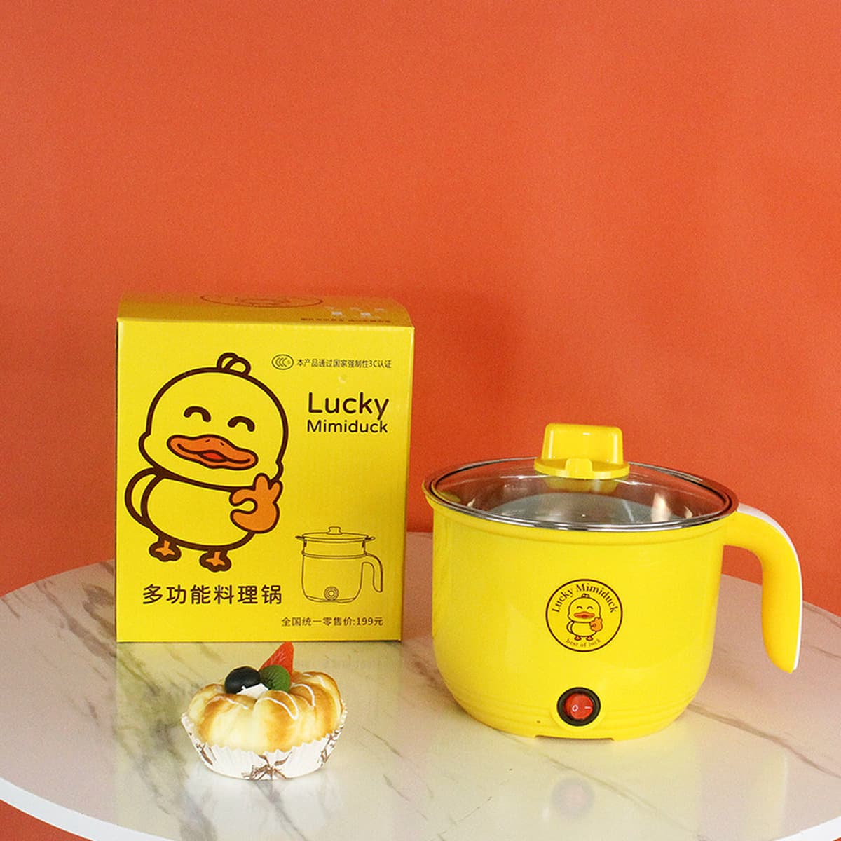 Электрическая кастрюля Little Yellow Duck, бытовая электрическая кастрюля, кастрюля на вынос, кухонная кастрюля с...