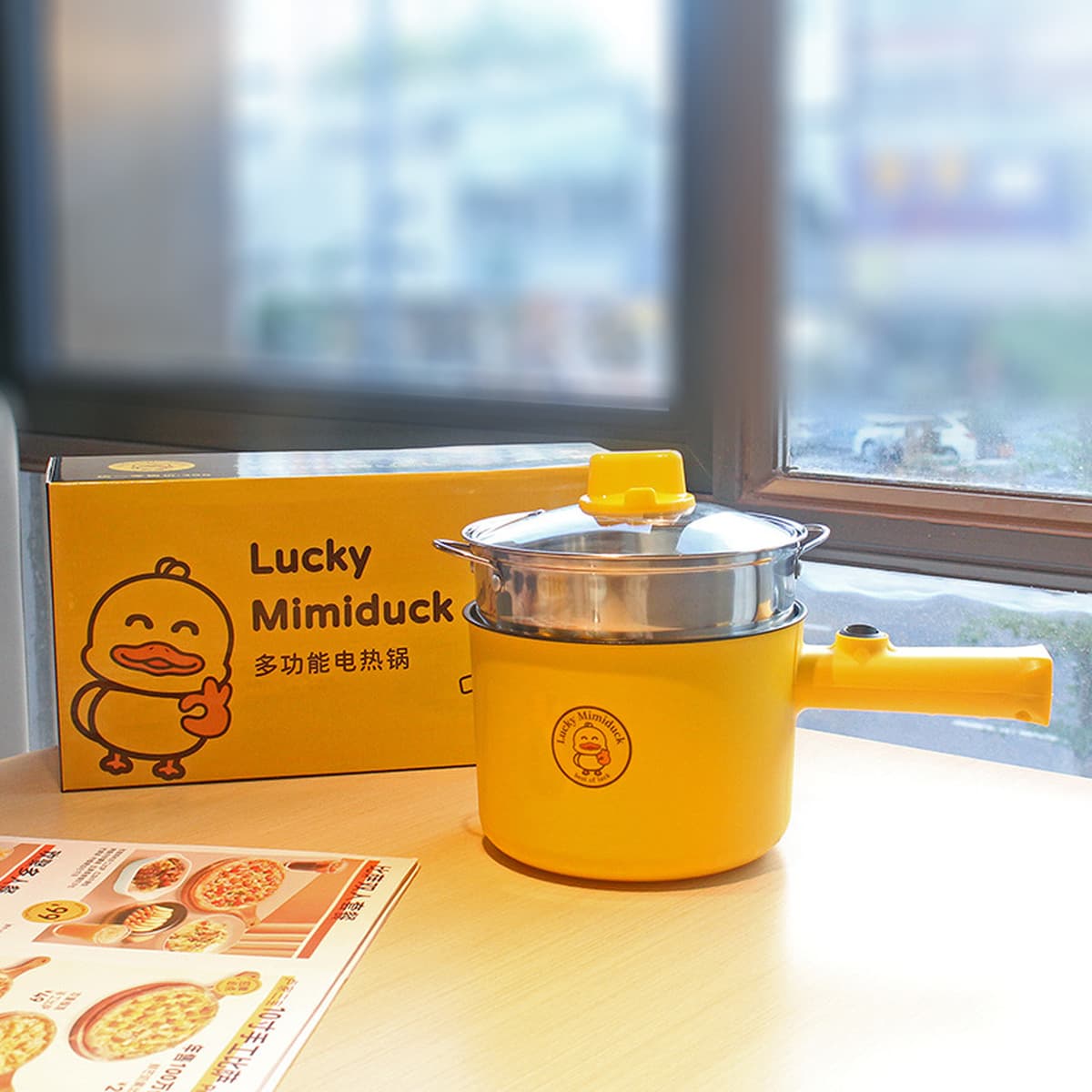 Электрическая кастрюля Little Yellow Duck, бытовая электрическая кастрюля, кастрюля на вынос, кухонная кастрюля с...