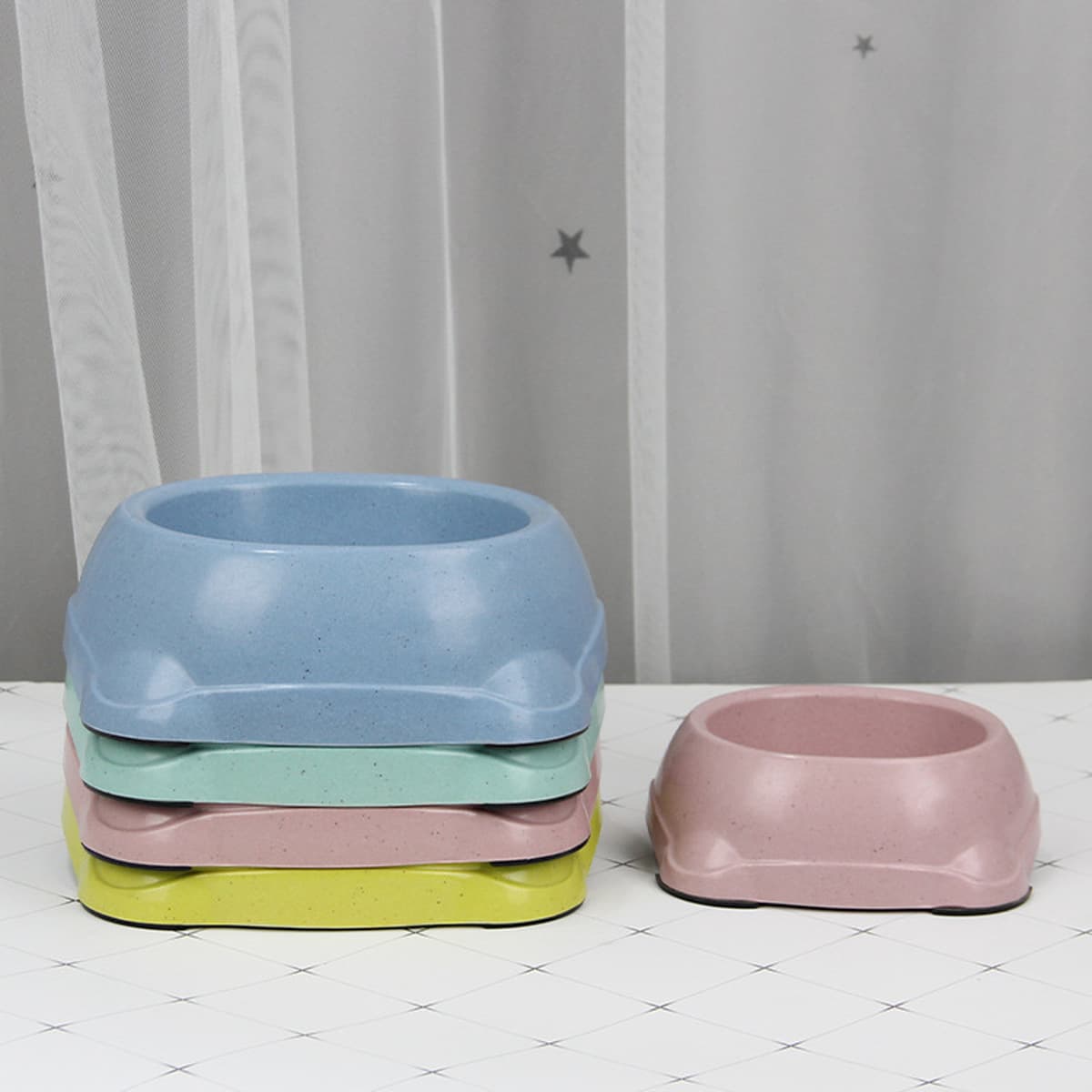 Товары для домашних животных бамбуковое волокно собака миска макарун кошка миска собака миска для воды собака рисовый...