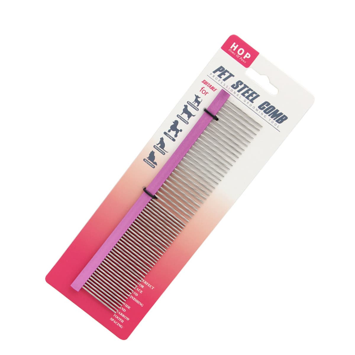 Товары для домашних животных, красочная стальная расческа для домашних животных, расческа для ухода за домашними животными,...