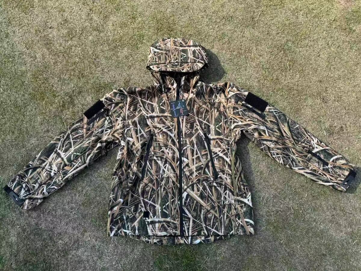 Куртка-софтшелл для охоты с бионическим камуфляжем, ветровка для активного отдыха, мужская хлопковая куртка для...