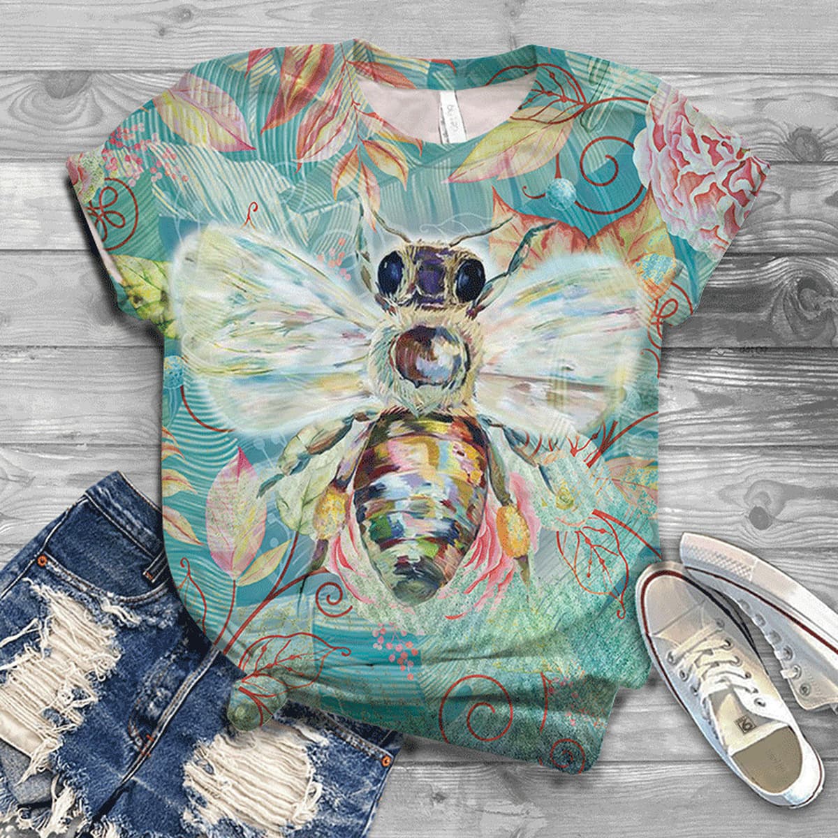 Новая Свободная Женская футболка AliExpress WISH Amazon с круглым вырезом и короткими рукавами, с цифровым принтом,...